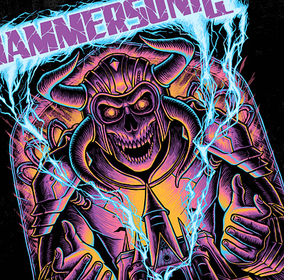 Hammersonic Submission animation artwork black design digital illustration digital illustrator digitalart drawing illustration skull