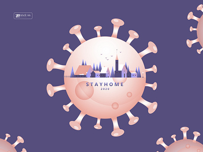 Stayhome2020 - Coronavirus coronavirus creative dribbble dribbble best shot grapicdesign illustration sahillalani slstudioss stayhome vector