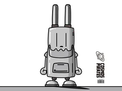 charging bot character cosmos device illustration it pirates robot