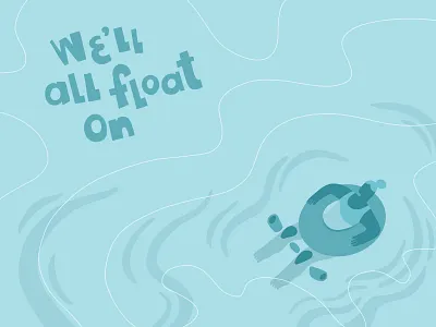 Float on calm digital illustration float girl illustration modest mouse procreate tube