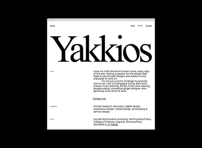 Portfolio Look branding clean design sketch typography ui