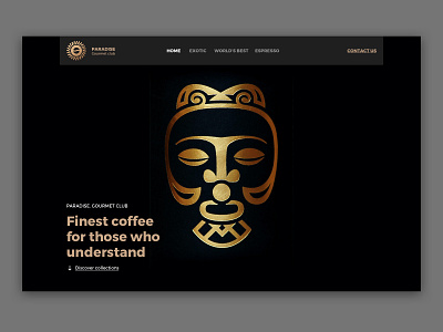 Paradise Coffee club website home page beverage design beverage packaging coffee designinpiration designprocess designsystem minimalism modularitydesign sketch webdesign