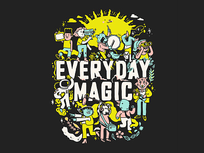 Everyday Magic Illustration characters cinema film illustration illustration design