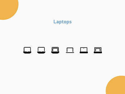 Laptop icons computer design icons illustration laptop macbook pc