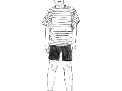 Addams Family - Pugsley addams addams family character costume illustration illustrator line art penwork portrait pugsley