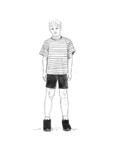 Addams Family - Pugsley addams addams family character costume illustration illustrator line art penwork portrait pugsley