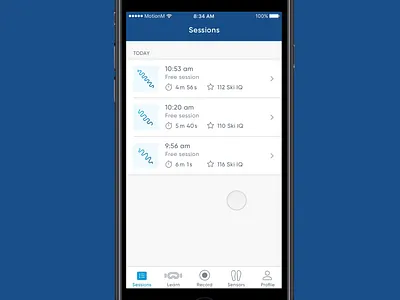 Carv Record Prototype mobile ui principleapp prototype