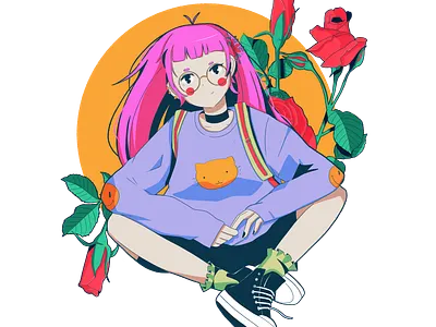 Tshirt design vl.2 abstract anime design illustration ipad pro poster texture