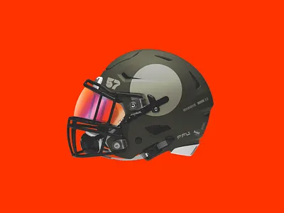 FFL Helmet brand branding clean football graphic design identity logo mark minimal sports