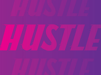 Hustle Type fast hand type hustle pink purple speed typography vector