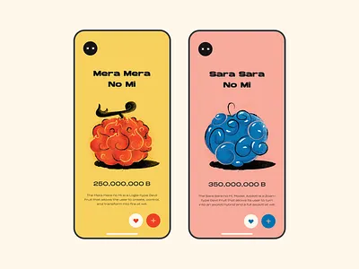 Mera Mera No Mi color design fruit illustration mobile one piece screen texture ui vector