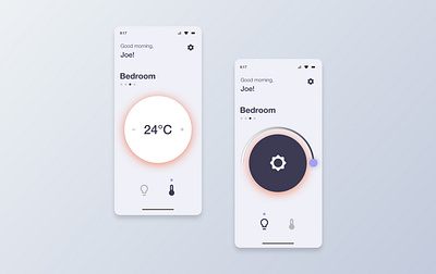 Home Monitoring Dashboard App 021 adobe xd app ui brightness dailyui dashboard design figma home monitoring dashboard minimalistic mobile app mobile app design temperature ui uibucket user experience user inteface ux