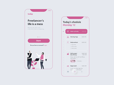 Today ___ Calendar app app ui application design calendar color day dribbble illustration neumorphism pink shedule sushi typography uidesign vector work yoga