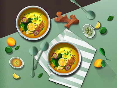 Soup design dish dishes flat food food illustration graphic design illustration immunity soup ux vector