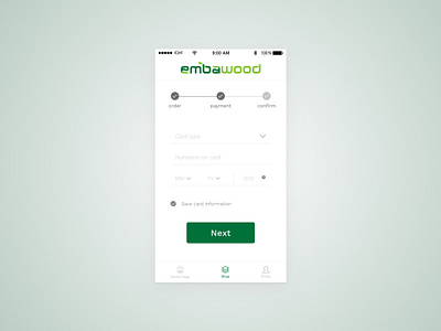 Credit Card Checkout 002dailyuichallange appdesign credit card checkout creditcard creditcardcheckout daily 100 challenge daily ui dailyui embawood furniture payment payment app shop shopping sketch sketchapp ui uidesign