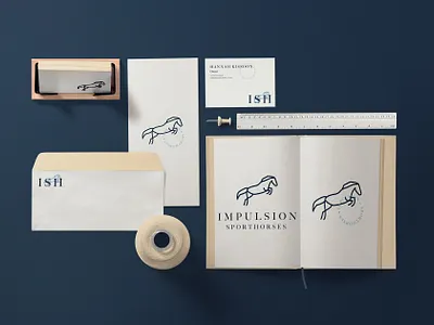 Impulsion Sporthorses Identity brand brand design identity illustrator logo