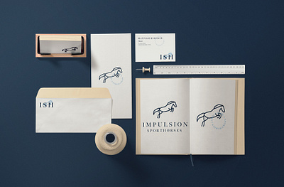 Impulsion Sporthorses Identity brand brand design identity illustrator logo