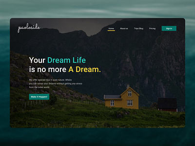 Paoloside art design dream dreamy figma figma design photo popular quality quarantine train travel trip typography ui ux web web design website