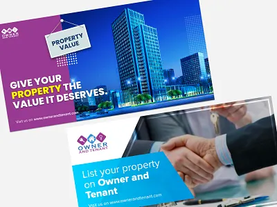Property Social Media banners design sketch ui
