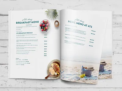 Food Menu for a Resort food menu graphic design print design resort design resort marketing wordpress