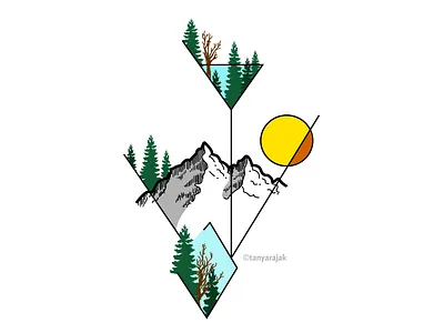 Wintry Woods branding design flat graphicdesign icon illustration illustration art minimal ux vector web