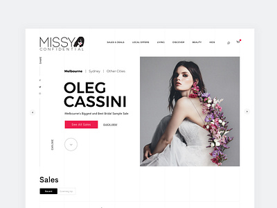 Missy Confidential Rebrand Concept branding clean creative design design. fashion minimal typography ui ux website