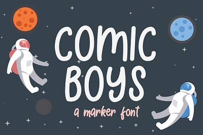 Comic Boys - Kids Bubble Font decorative kidos playground preschool