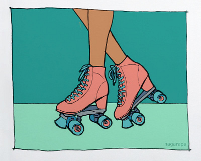 Skates aesthetic art digital drawing drawing illustration illustrator ilustración traditional art traditional drawing traditional illustration