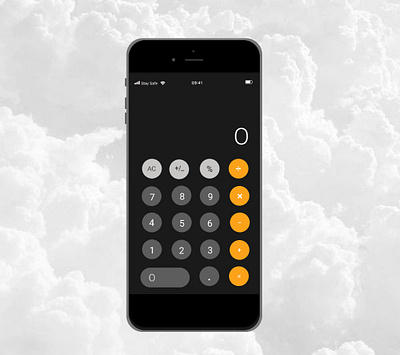 IOS Calculator UI design. dailyui typography ui ux