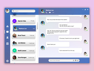 Chat Software app daily ui design desktop software ui ux