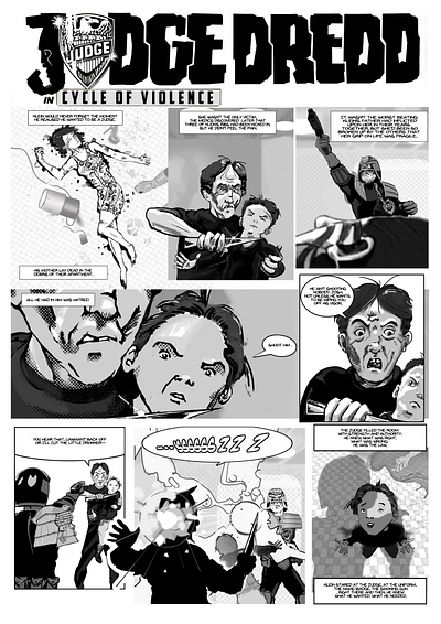 2000AD blackandwhite comic comic book illustration