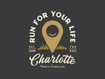 Run For Your Life Badge badge logo badgedesign badges branding design graphic design logo logo design type typography vector