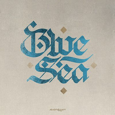 Blue Sea Calligraphy by Xuan Quyen calligraffiti calligraphy calligraphy and lettering artist calligraphy artist calligraphy logo design freestyle lettering lettering logo typography