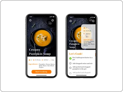 Simple food recipe application app design icon illustration minimal typography ui ux