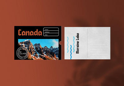 Postcards from Moraine Lake adventure blog canada cardsswap design dribbbleweeklywarmup geometry lake minimal mountains nationalpark nature photography postcard postcards shape travel travelling typography water