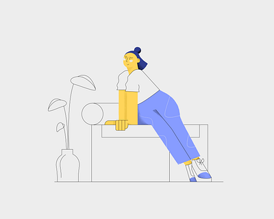 Plants & Chill adobe brushes character character design design dribbble illustration illustrator photoshop plants sketches vector