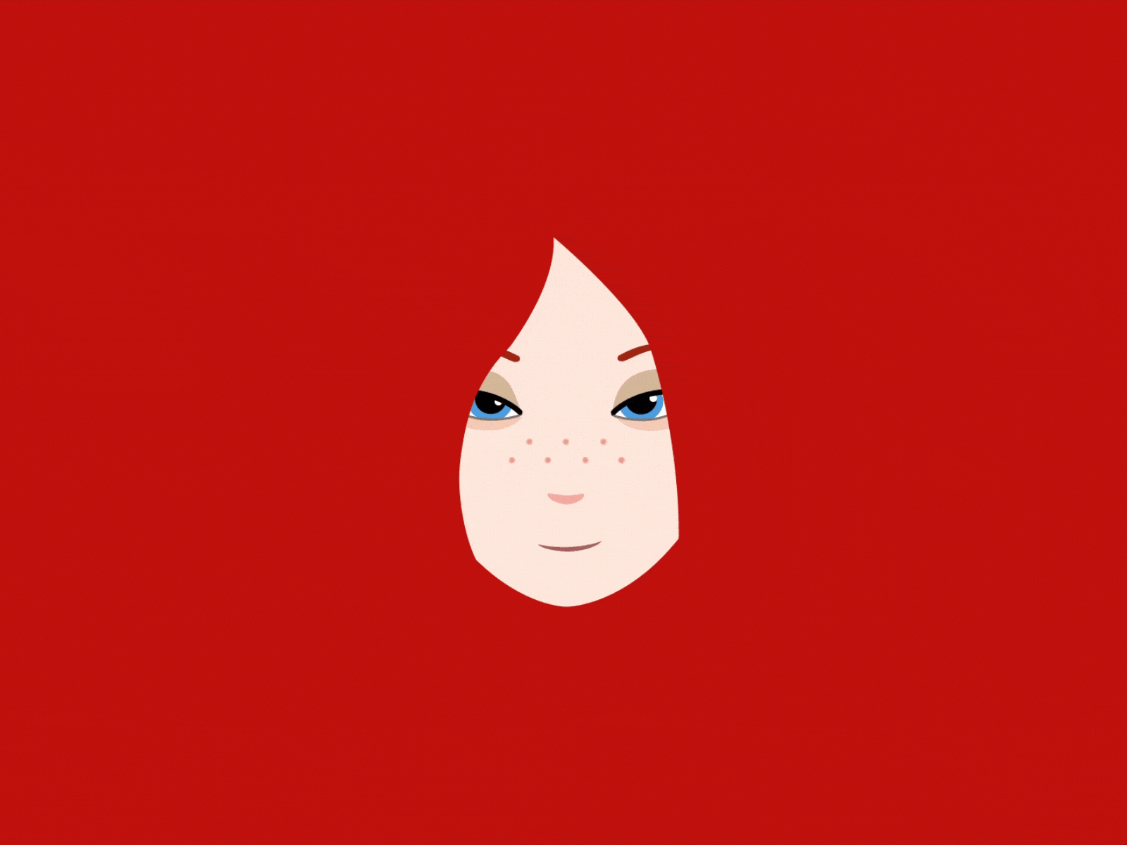 Red Hair Girl (Reanimated) 2danimation after effects animation character drawing flat girl girl character hair illustration redhair redhead vector