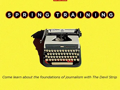 Spring Training poster w/ The Devil Strip branding campaign design