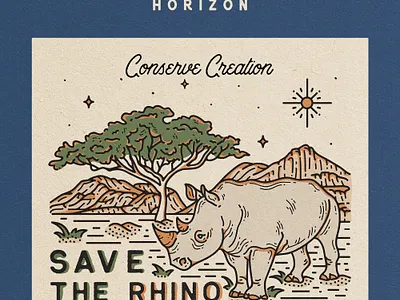 Save The Rhino adobe illustrator adobe photoshop art artist artwork branding design icon illustration logo vector