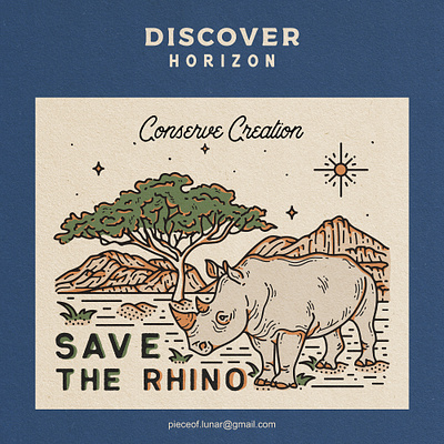 Save The Rhino adobe illustrator adobe photoshop art artist artwork branding design icon illustration logo vector