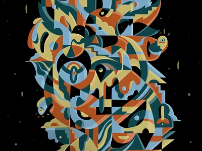 Close up abstract coloring design digitalart experiments fader illustration ipadpro procreate shapes