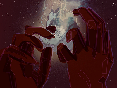 S T A T I K blast hands lightning procreate