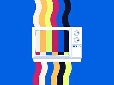 📺🌈 Static 🌈📺 80s blue book clean illustration illustrator line literature minimal palette quarantine art rainbow read reading rainbow rest and relaxation spot illustration static television vaporwave vintage