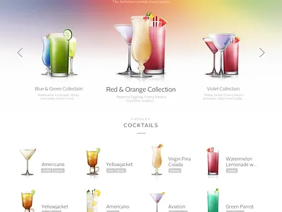CocktailFlow website final screens
