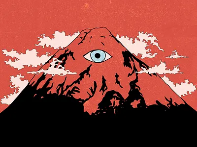 holy mt. illustration mountain trippy