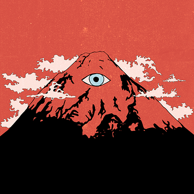 holy mt. illustration mountain trippy