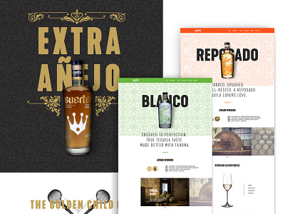 Suerte Tequila Website beverage website content architecture dynamic website layers scroller suerte tequila texture website website design website layout