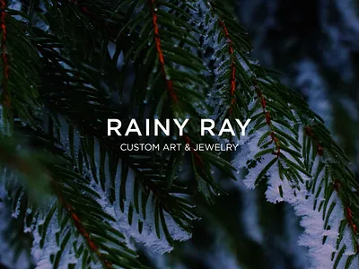 Rainy Ray brand branding design identity jewelries jewelry logo logomark logotype minimal typography