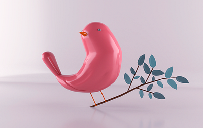 Bird 3d design illustration