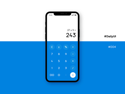 DailyUI #004, calculator calculator daily challange dailyui dailyui 004 minimal mobile app mobile ui ui ux